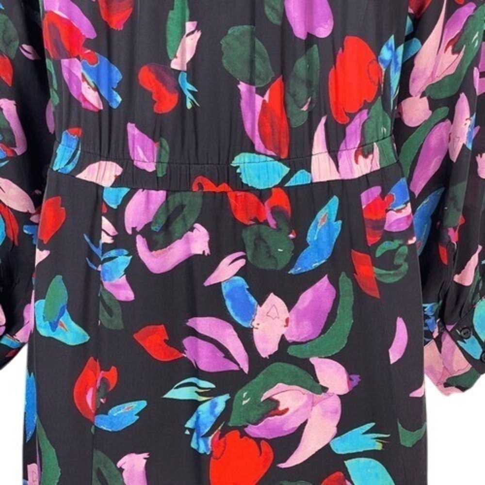 Parker Cora Floral Silk Blend Maxi‎ Dress 4 - Picture 8 of 13